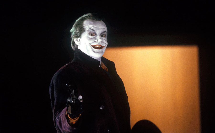 Jack Nicholson in a still from Batman. 
