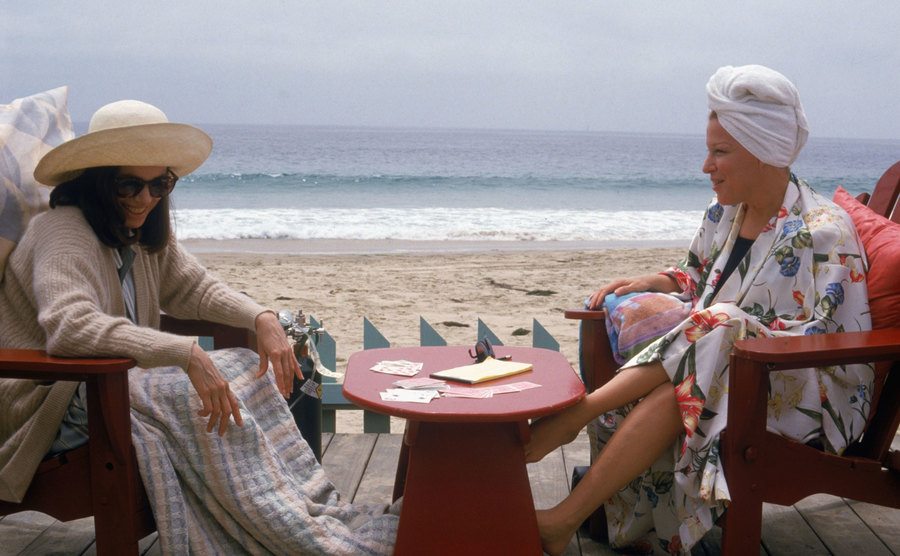 A still from Barbara and Bette at a scene on the beach.