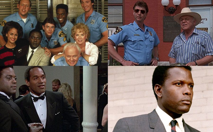 The Cast of In the Heat of the Night / Hugh O’Connor, Carroll O’Connor / Howard Rollins, O.J. Simpson / Sidney Poitier.
